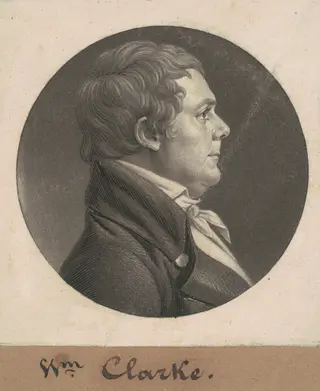 William Clark, by Charles B. J. Févret de Saint-Mémin, ink, 1807