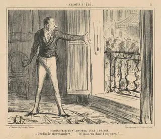 Un directeur de n'importe quel theatre, by Honoré Daumier, ink, 1856