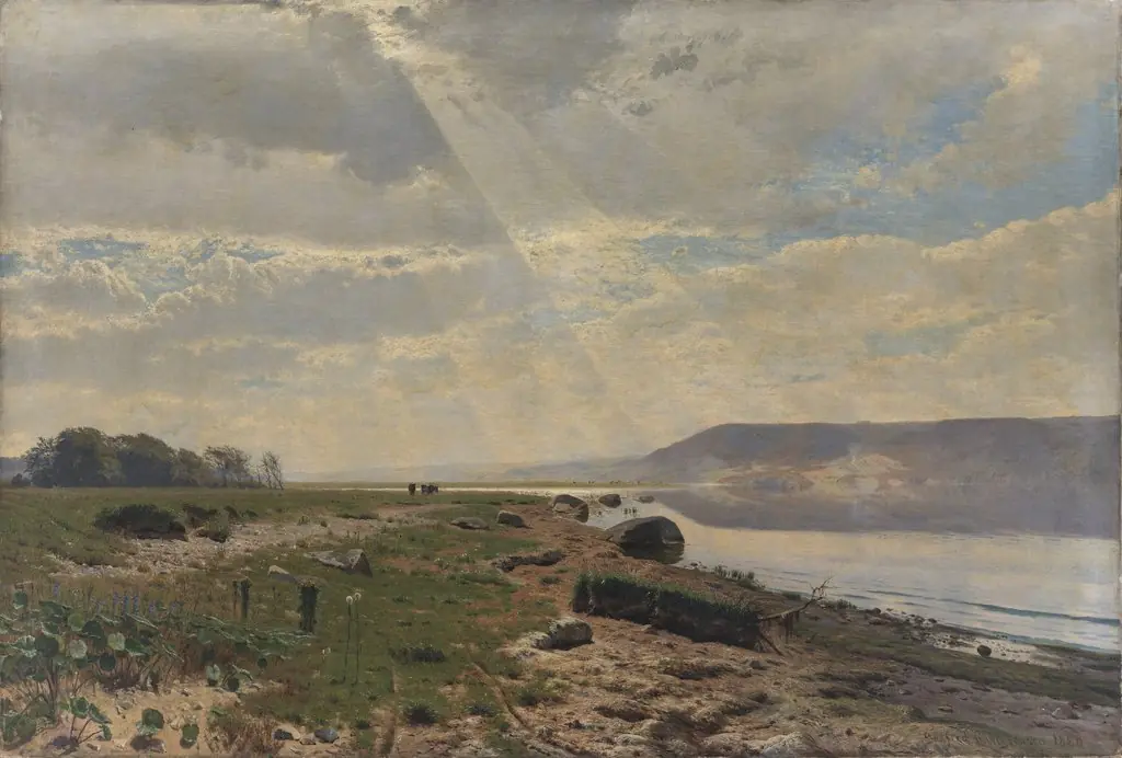 Mariager Fjord, by Godfred Christensen, oil, 1890