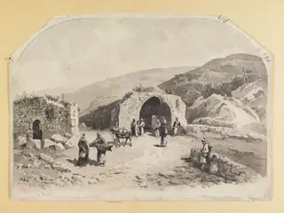 En Rogel, Holy Land, by Henry Andrew Harper, watercolor, 1893
