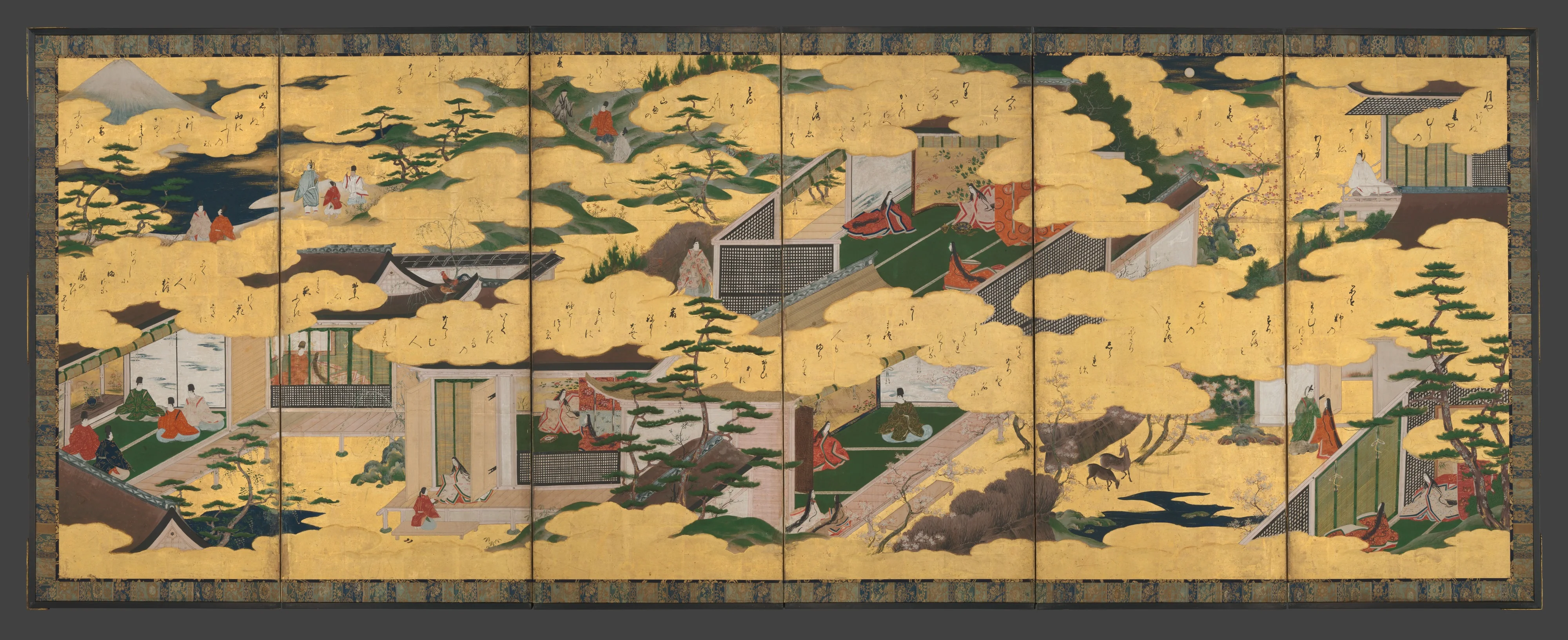 Scenes from the Tales of Ise, detail