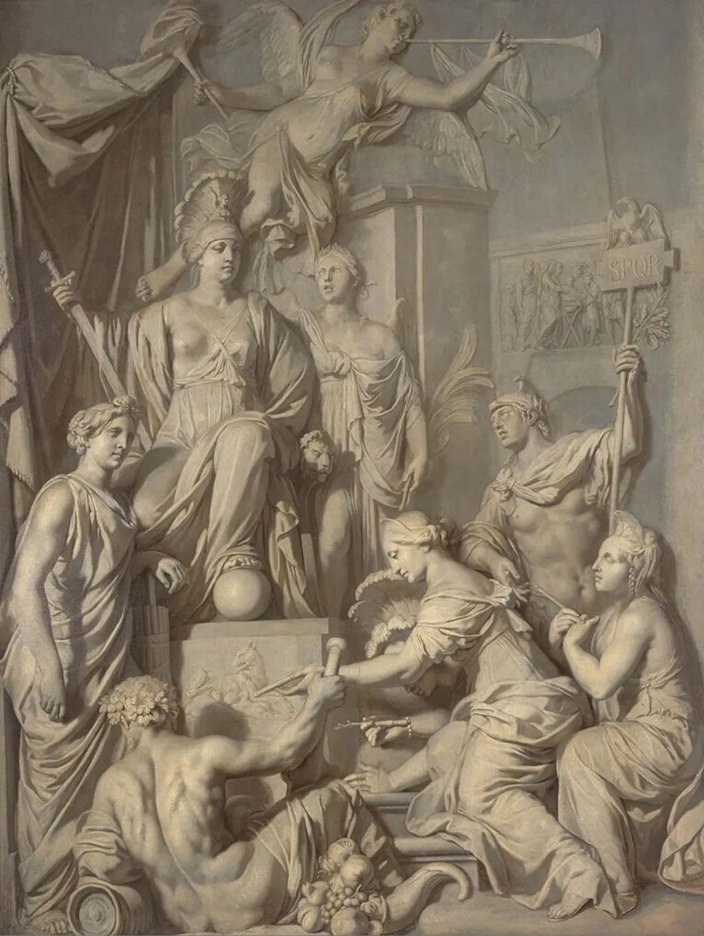 Rome Wearing the Crown, by Gerard de Lairesse, oil, 1695