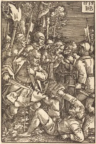 The Betrayal of Christ, by Sebald Beham, ink, 1535