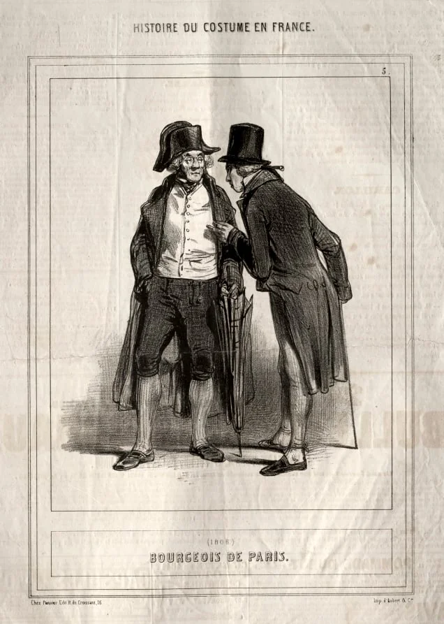 Histoire du Costume en France: Bourgeois de Paris, detail