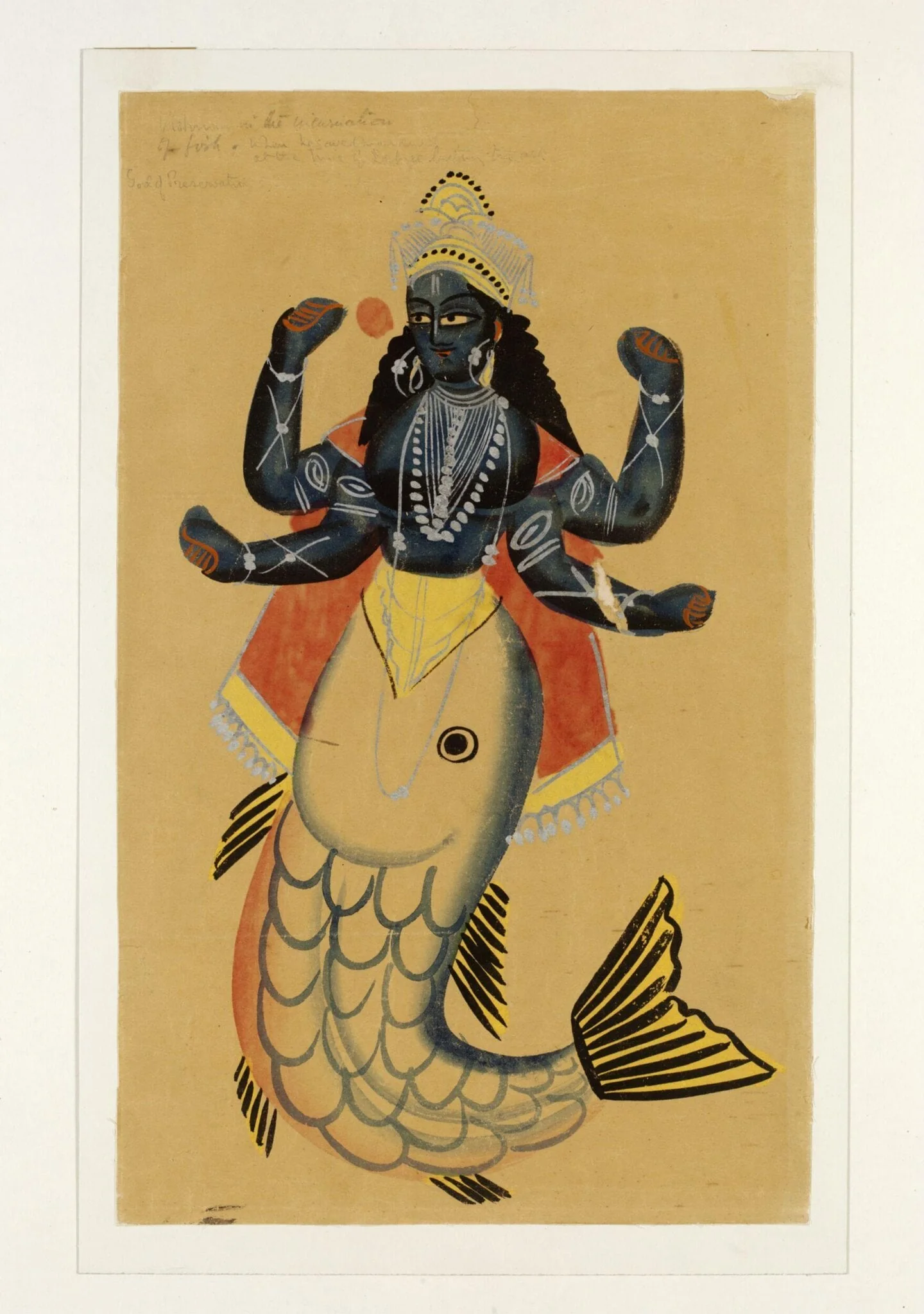 Vishnu as Matsya, detail