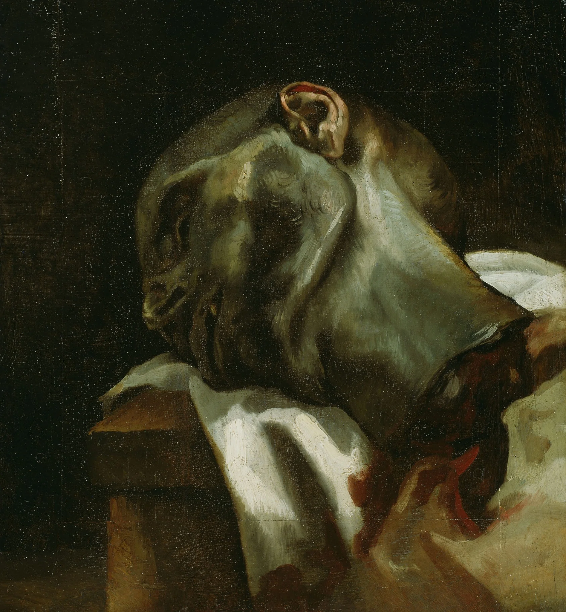 Head of a Guillotined Man, detail