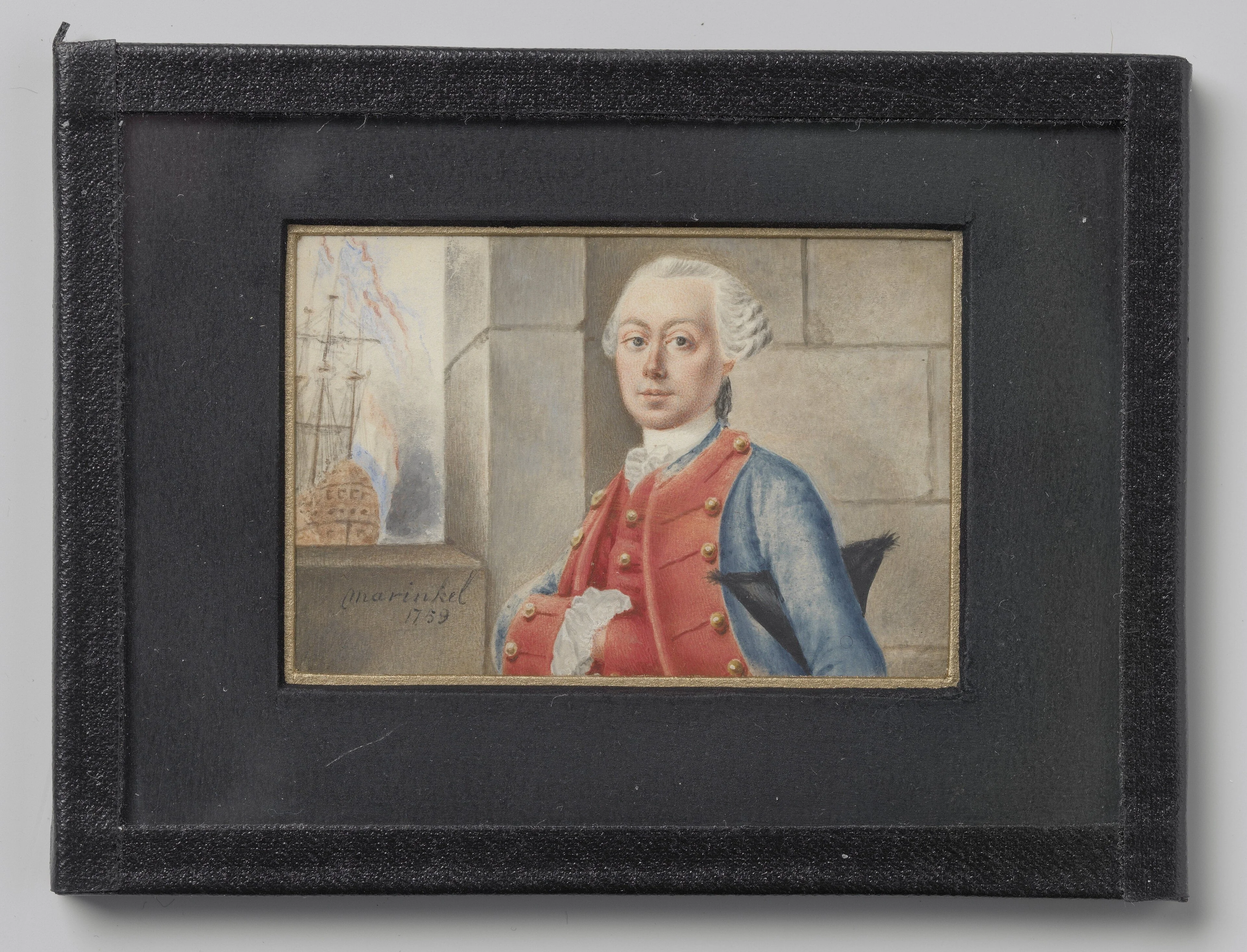 Portret van een zeeofficier, detail