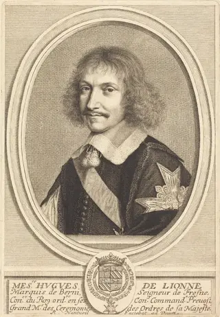 Hugues de Lionne, by Robert Nanteuil, ink, 1655