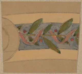 Study for a Border Design, by Charles Sprague Pearce, gouache, 1894