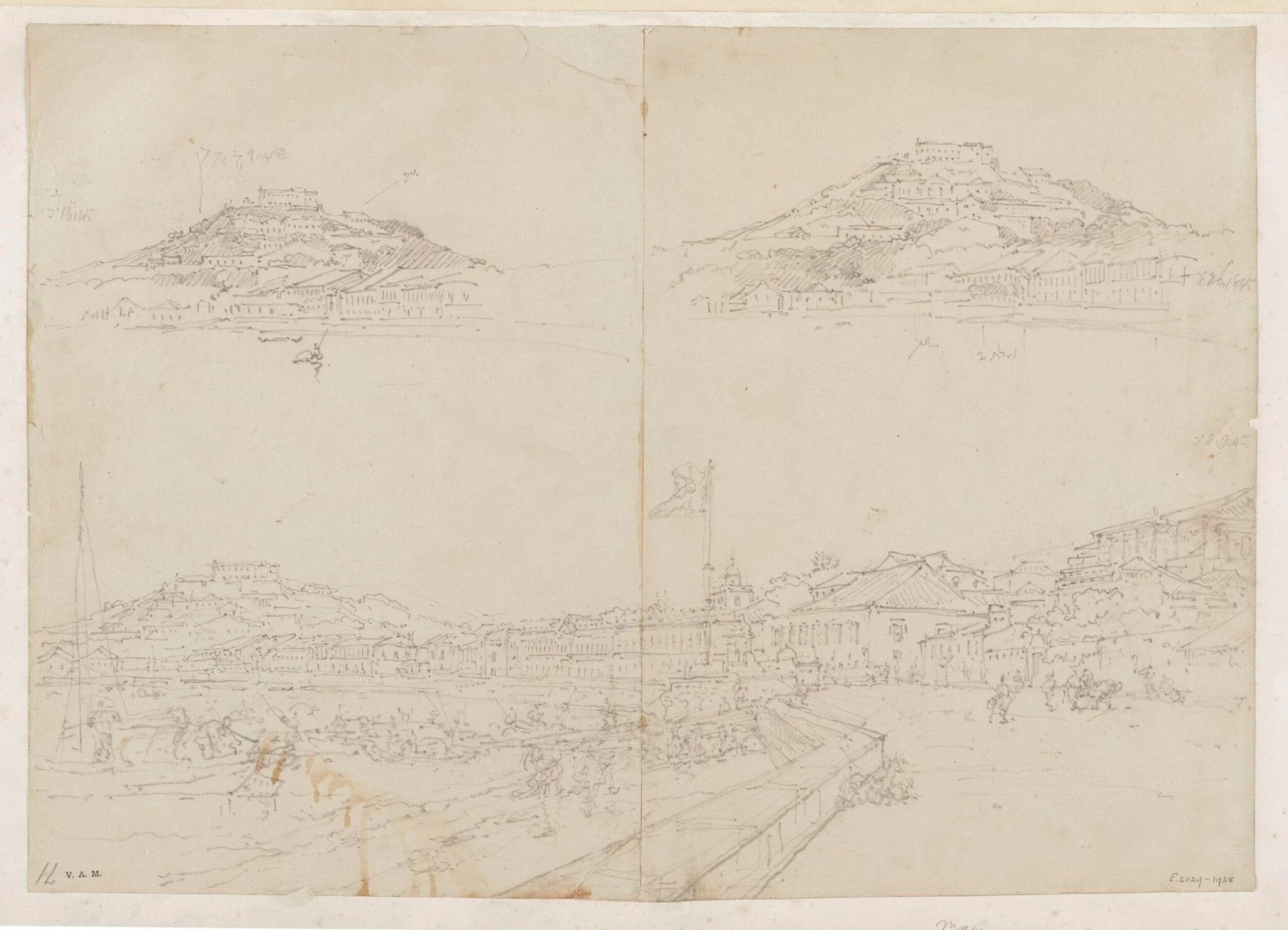 Penha Hill and the Praya Grande, Macau, detail