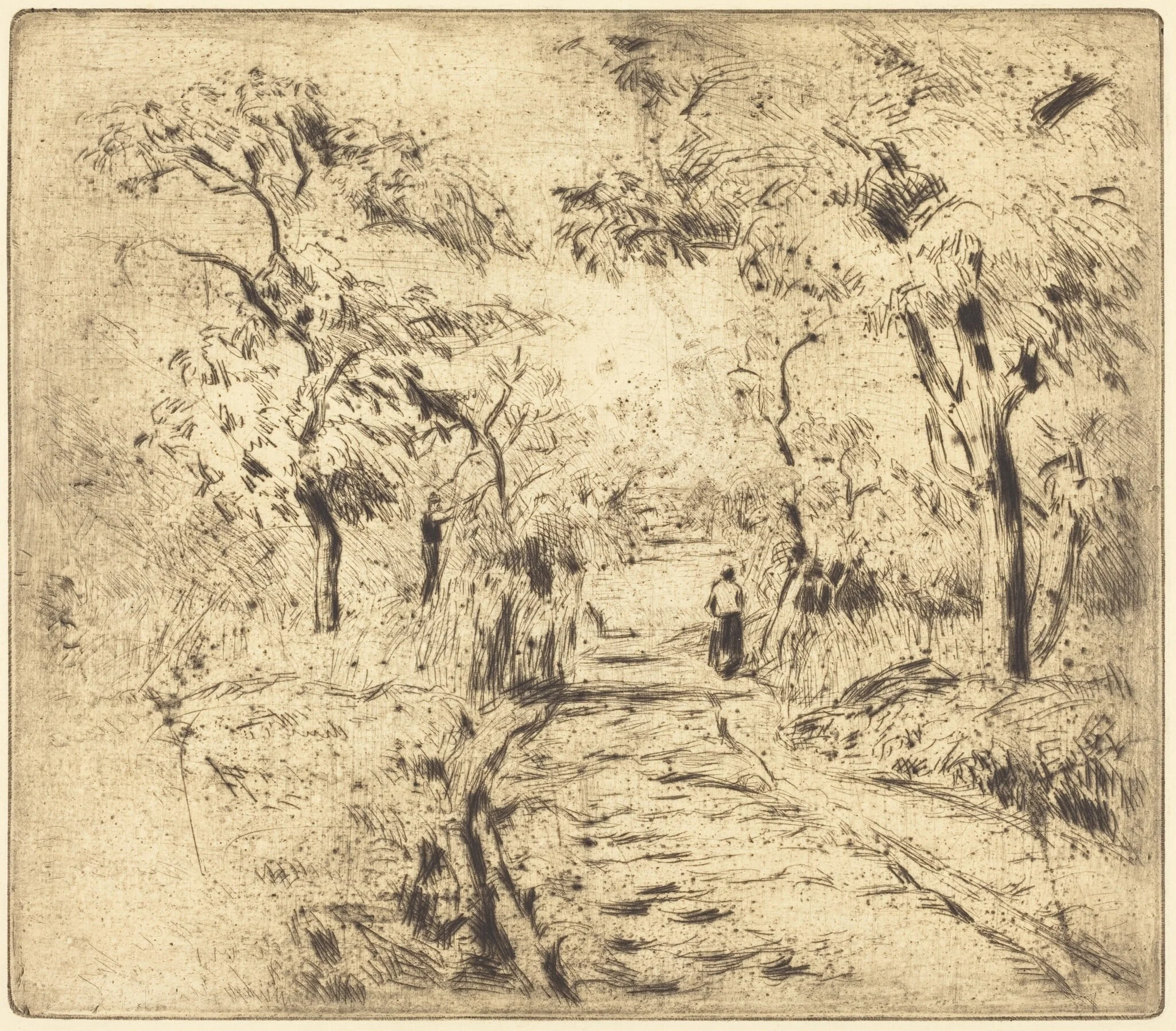 In the Fields at Ennery (Dans les champs, a Ennery), detail