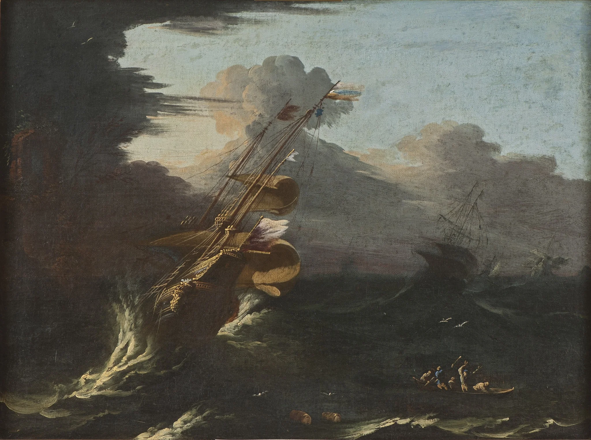 Ships in a Gale, detail