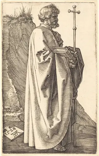 Saint Philip, by Albrecht Dürer, ink, 1526