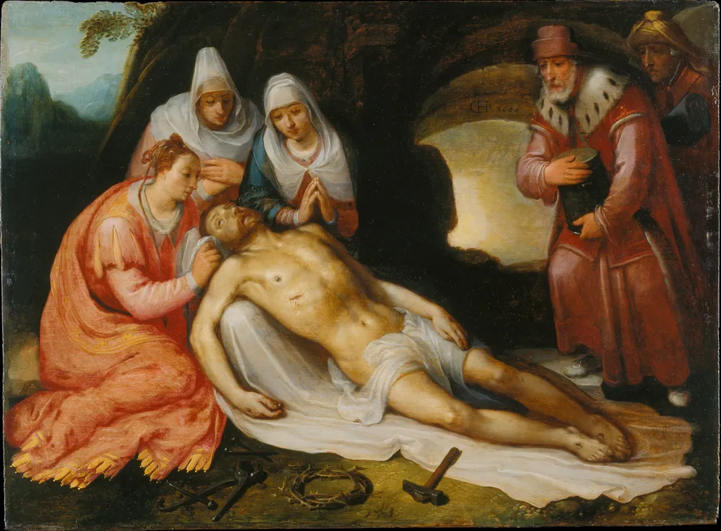 The Lamentation, by Cornelis van Haarlem, oil, 1600