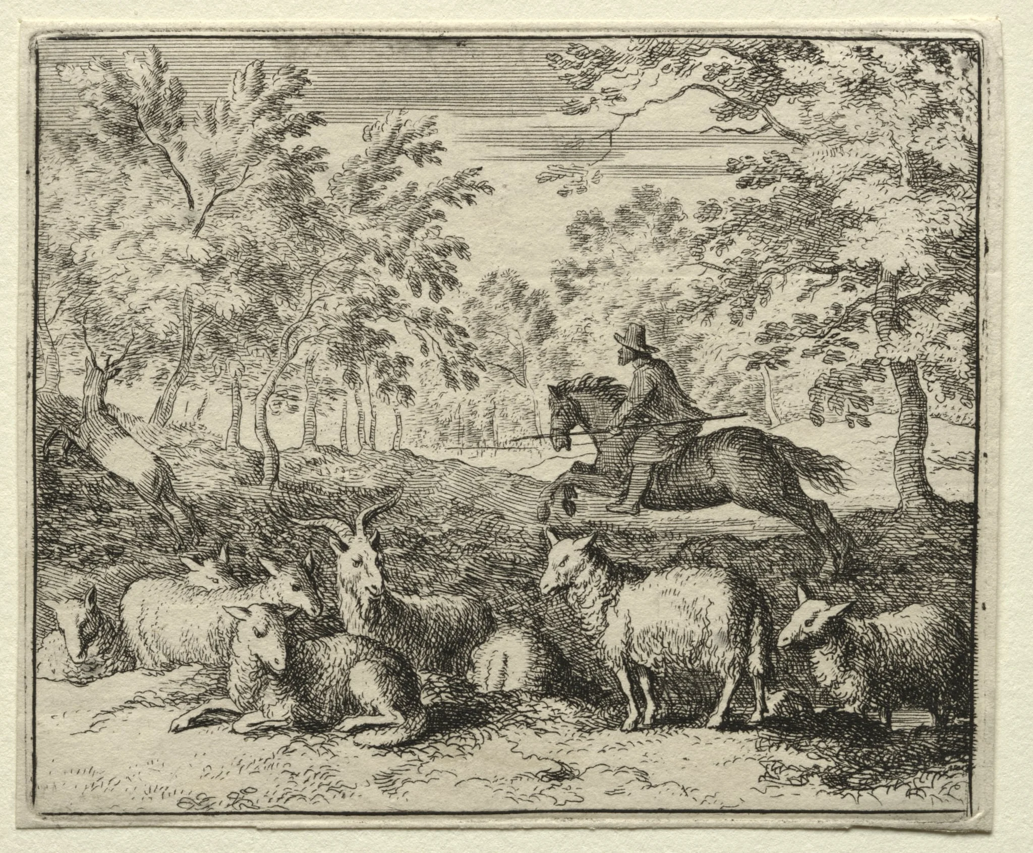 Reynard the Fox: The Chase of the Stag, detail