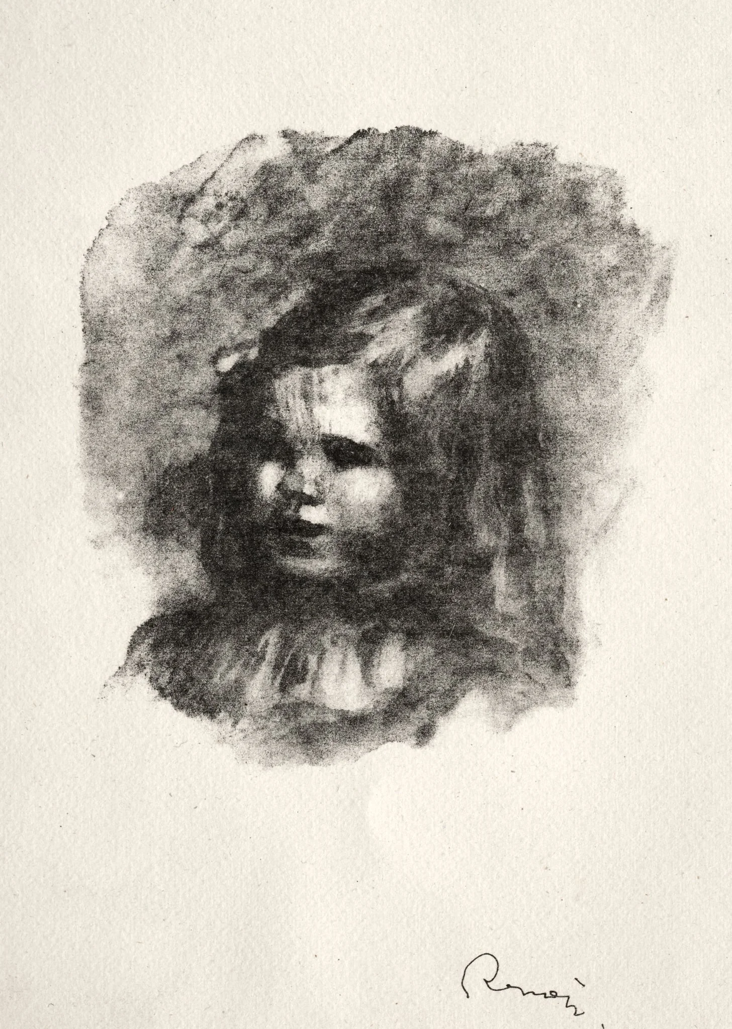 Claude Renoir, Turned to the Left, detail