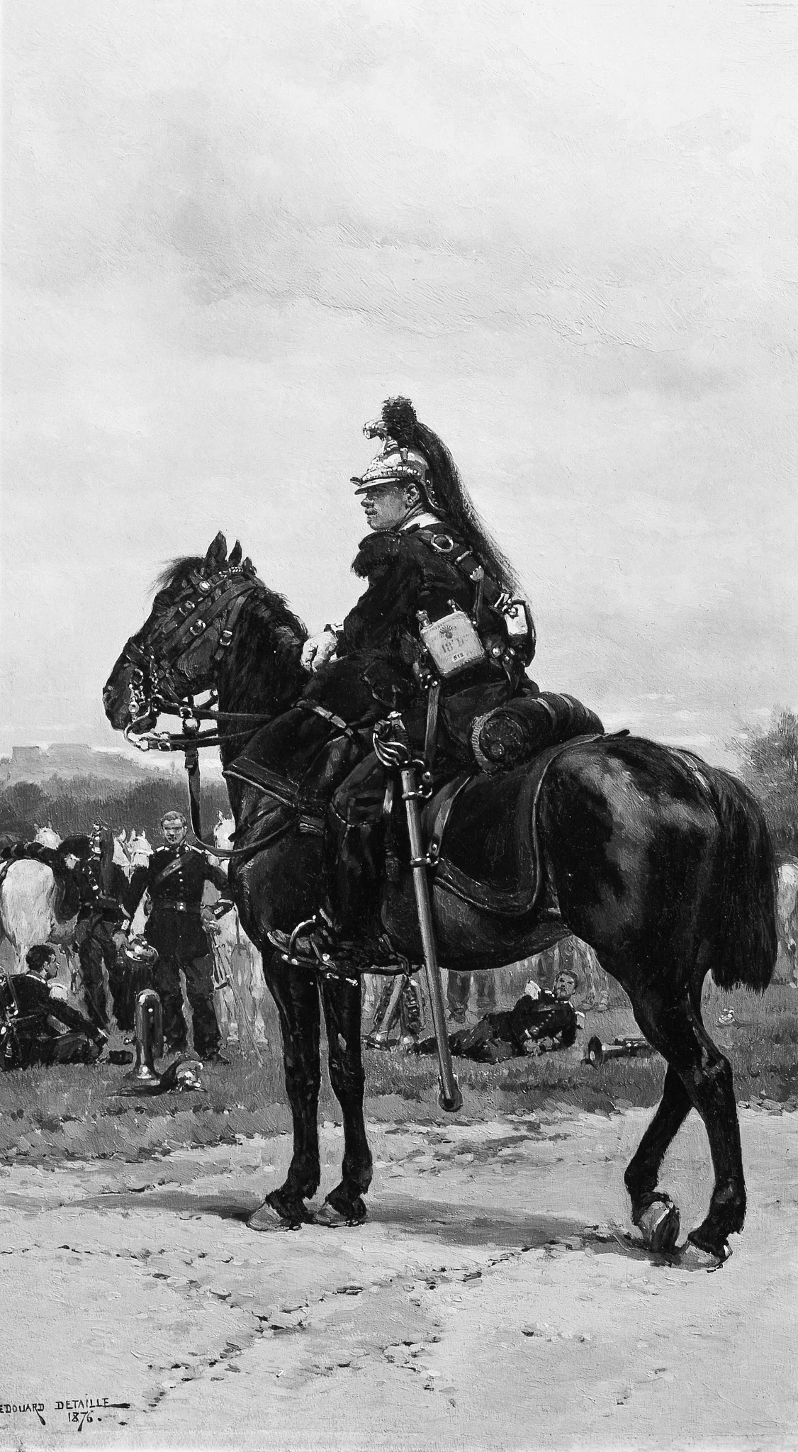 A Dragoon on Horseback, detail