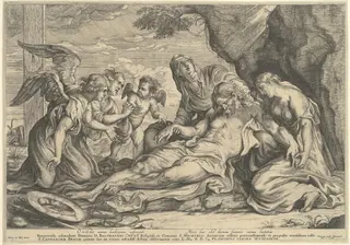 The Lamentation, by Frans van den Wyngaerde, ink, 1638