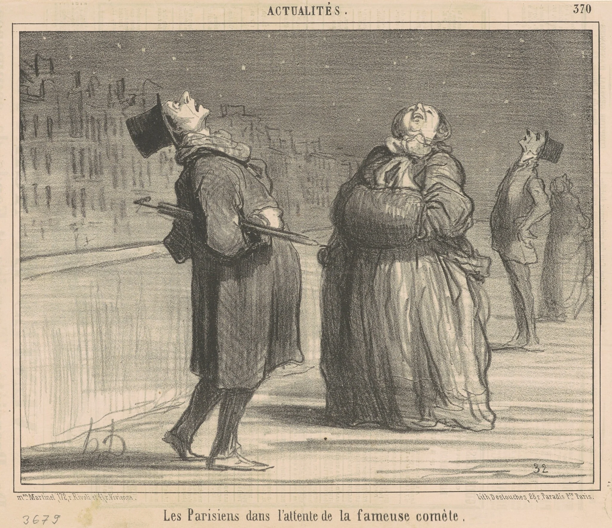 La parisiens dans l'attente de la ...comète, detail