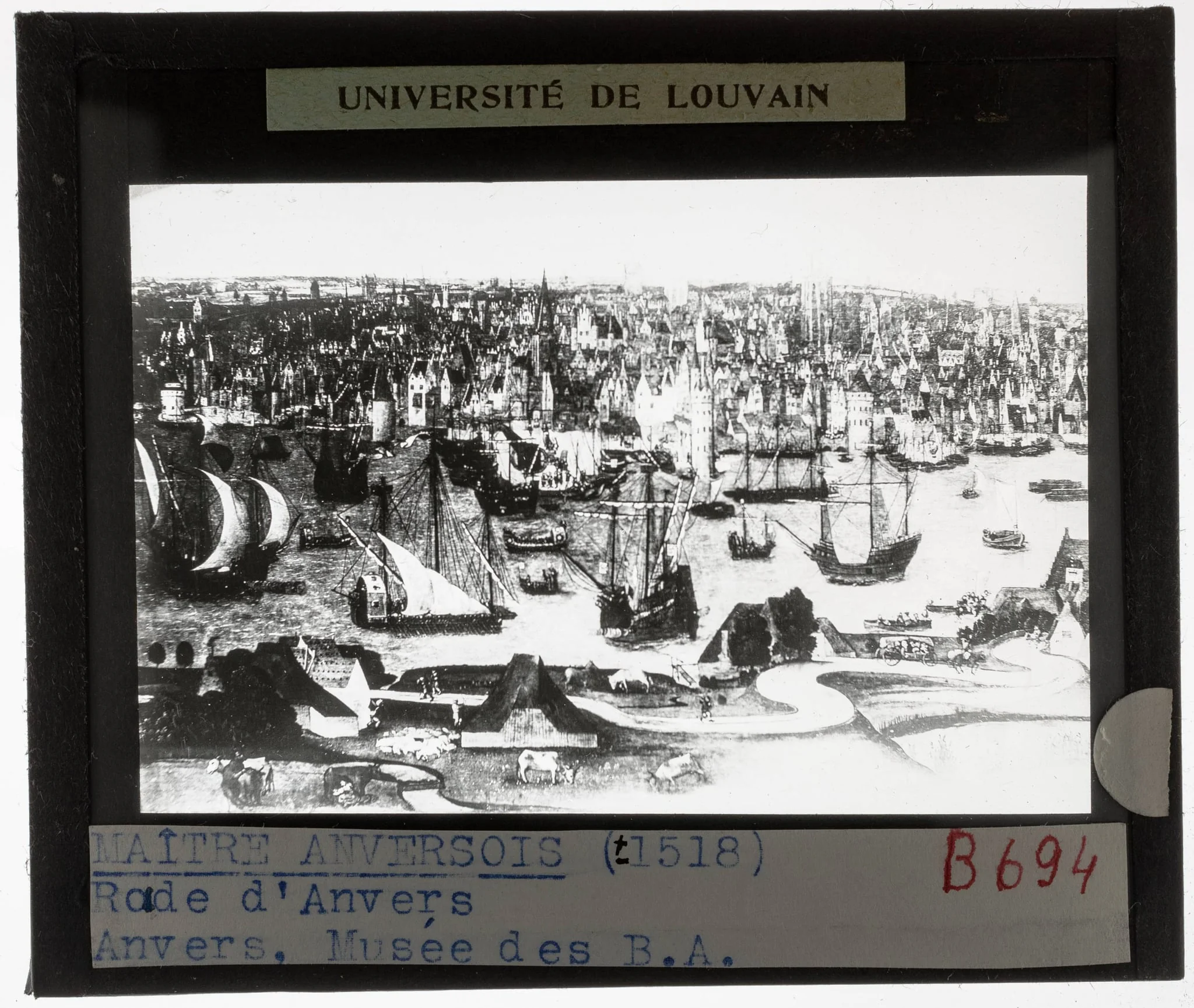 Anoniem. Gezicht op Antwerpen, detail