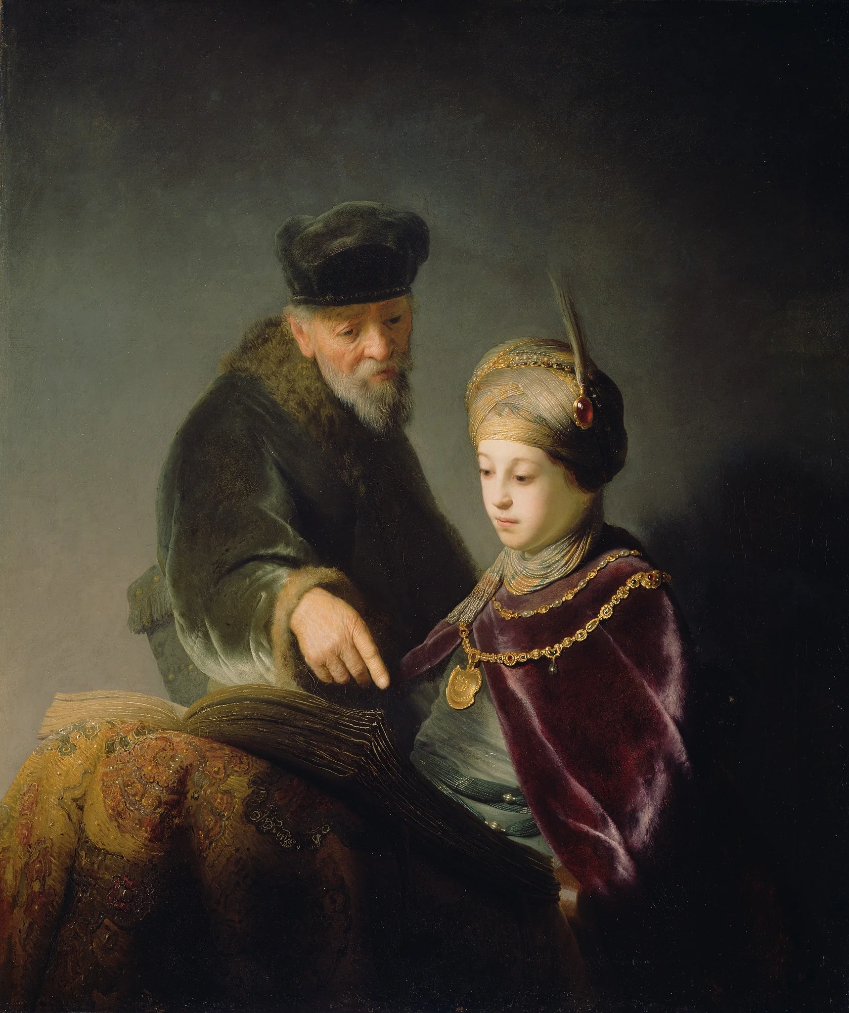 A Young Scholar and his Tutor, detail