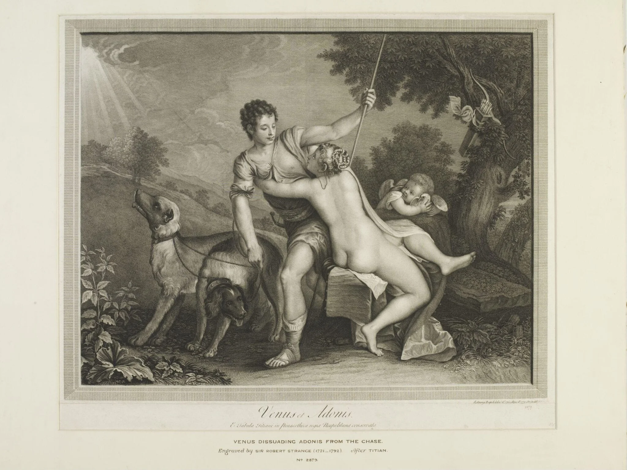 Venus dissuading Adonis from the chase, detail