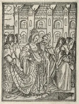 The Dance of Death:  The Cardinal; The Empress, by Hans Holbein the Younger, 1526