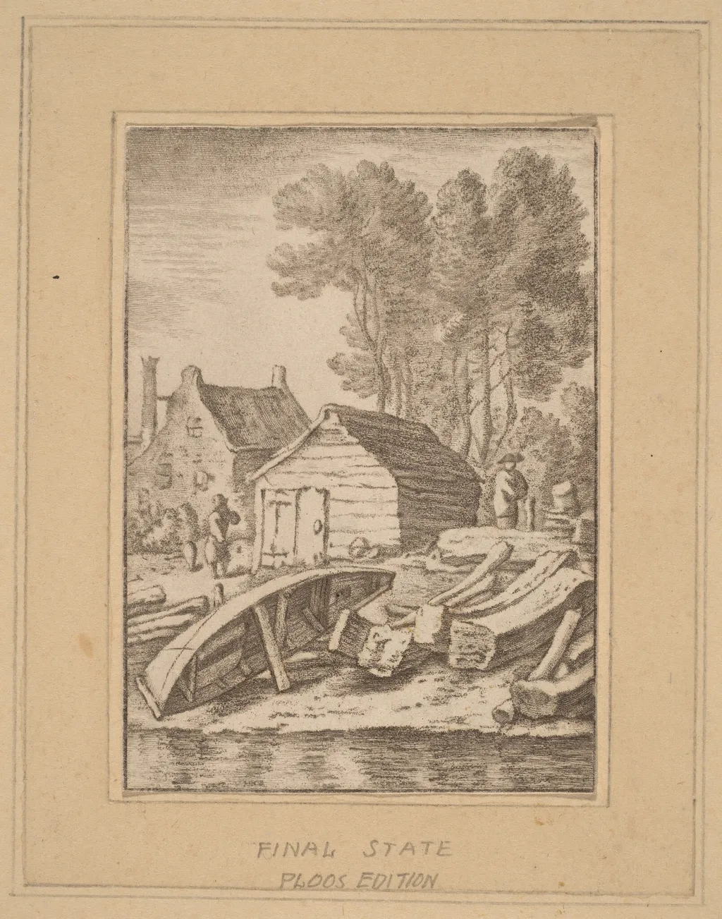Shipyard, by Cornelis Ploos van Amstel, chalk, 1761
