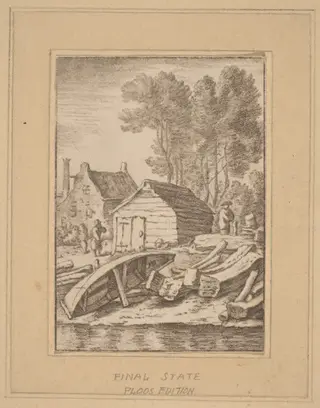 Shipyard, by Cornelis Ploos van Amstel, chalk, 1761