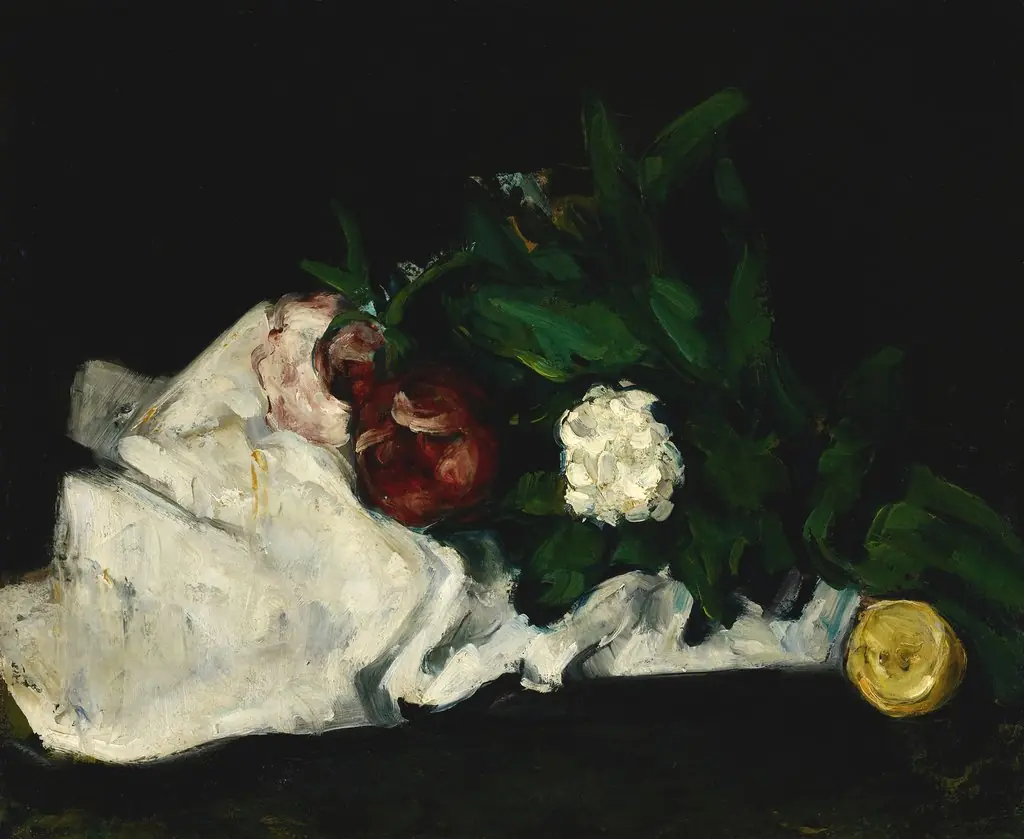 Flowers and Fruits, by Paul Cezanne, oil, 1872