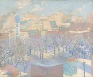 Madison Square, Snow, by Allen Tucker, oil, 1904