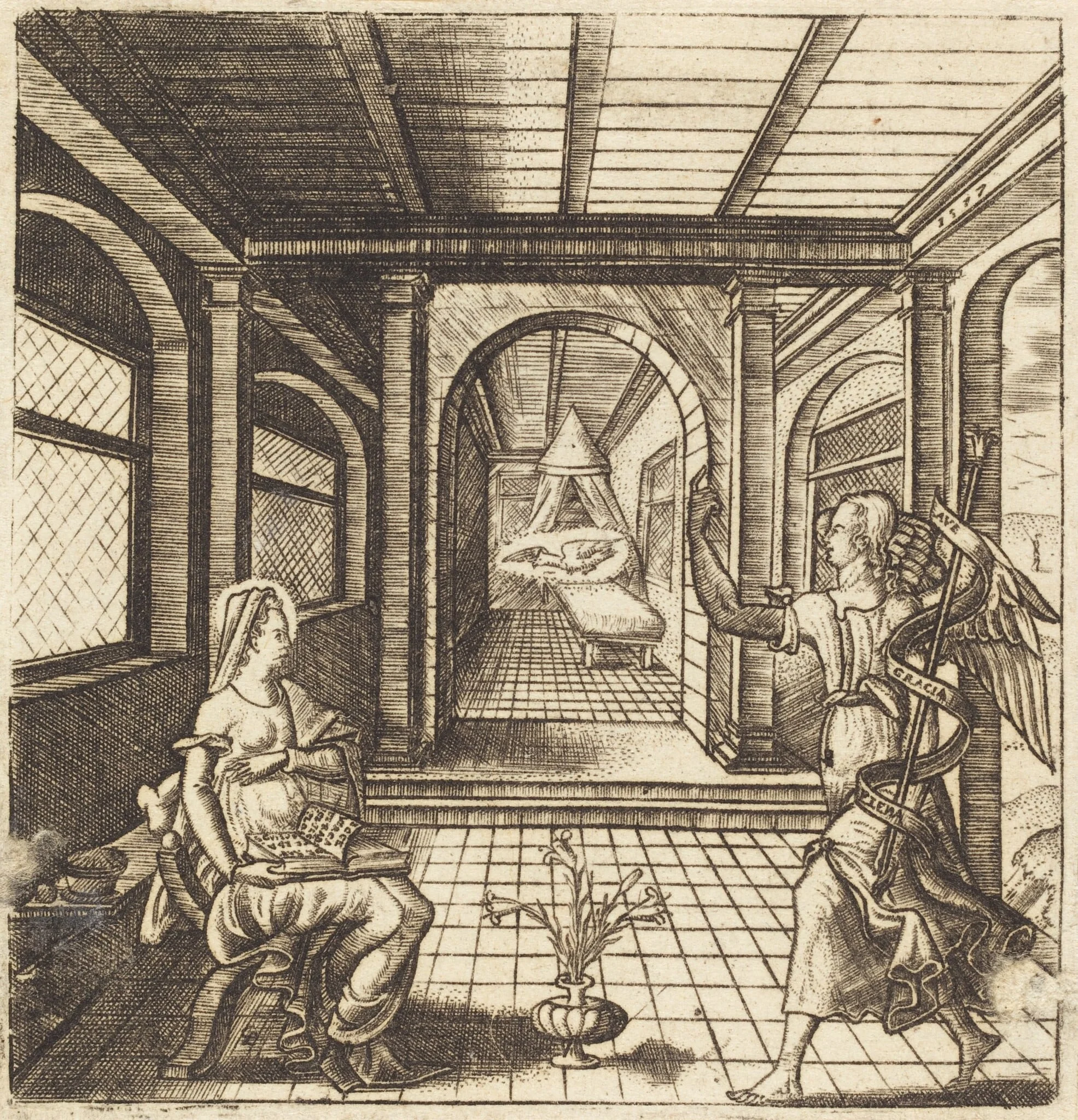 The Annunciation, detail