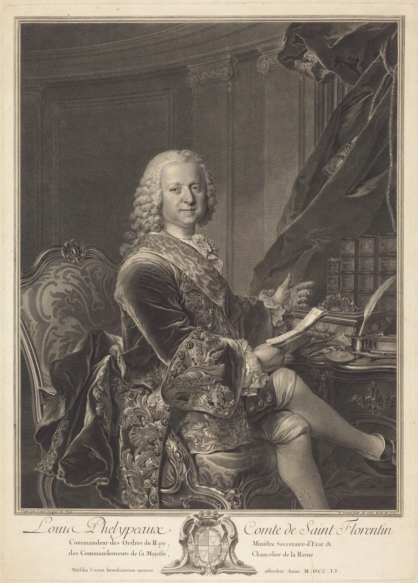 Louis Phelypeaux, comte de Saint Florentin, detail