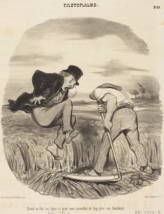 Quand on fait ses foins..., by Honoré Daumier, ink, 1846
