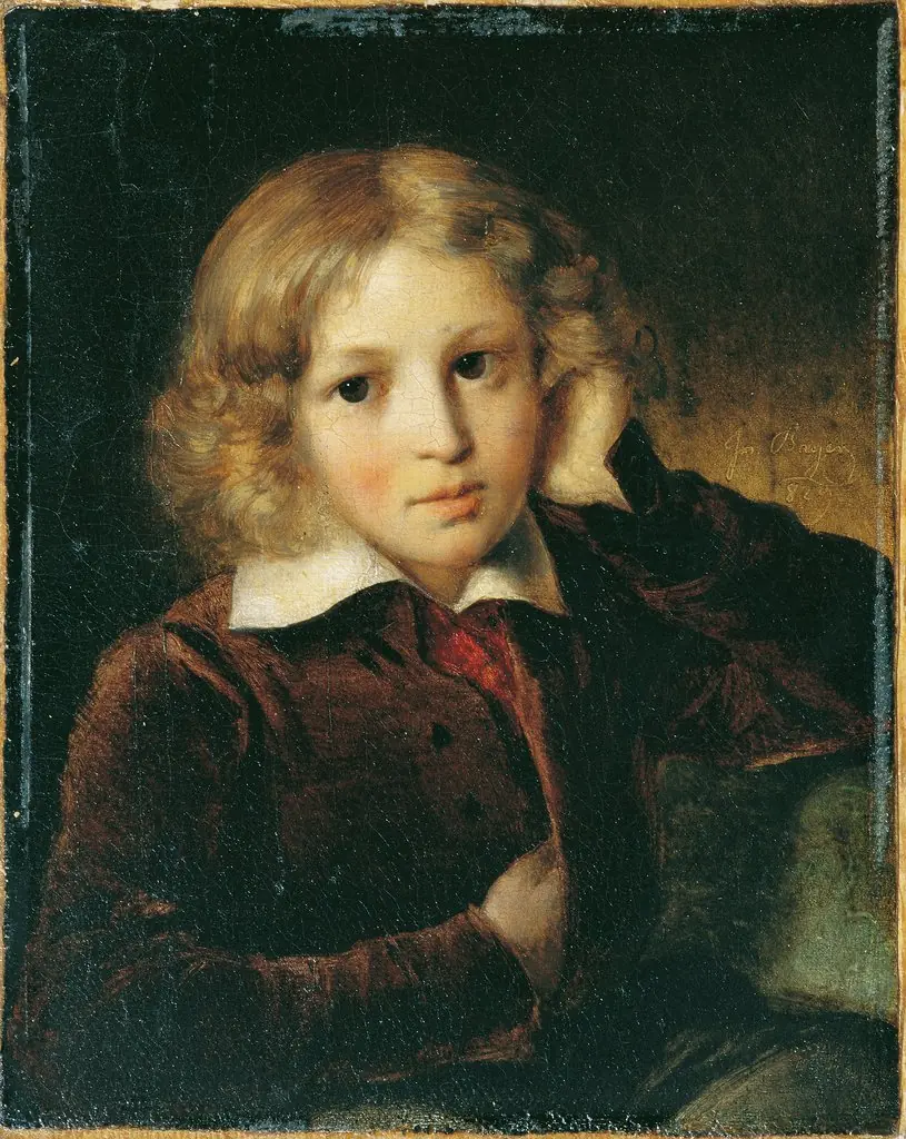 Portrait of a Boy, by Josef Bayer, oil, 1829