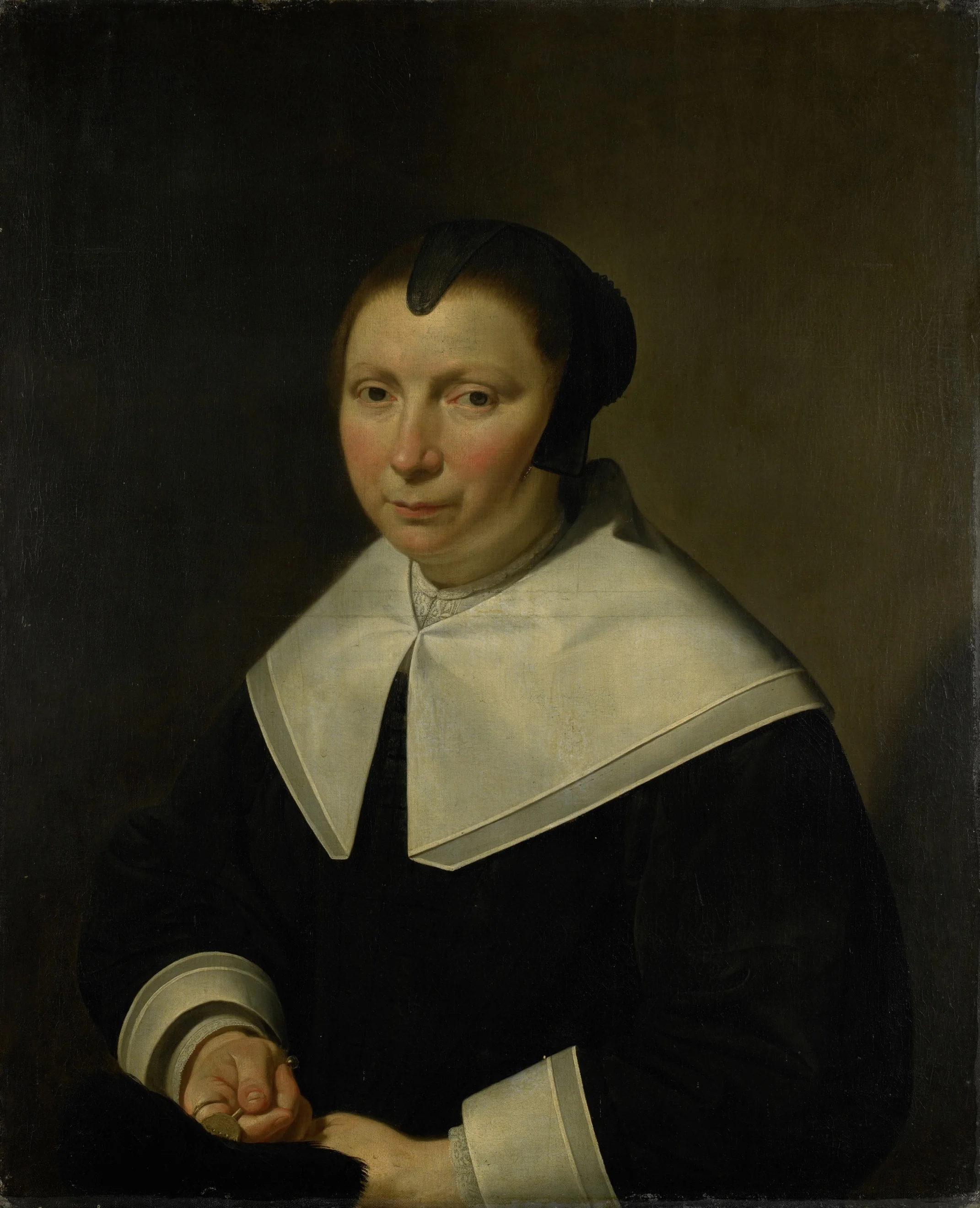 Portrait of a woman, detail