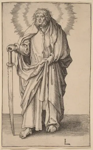 Saint Simon, by Lucas van Leyden, ink, 1510