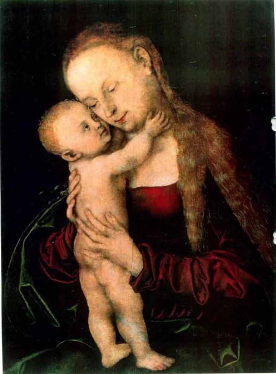 Madona cu Pruncul, detail