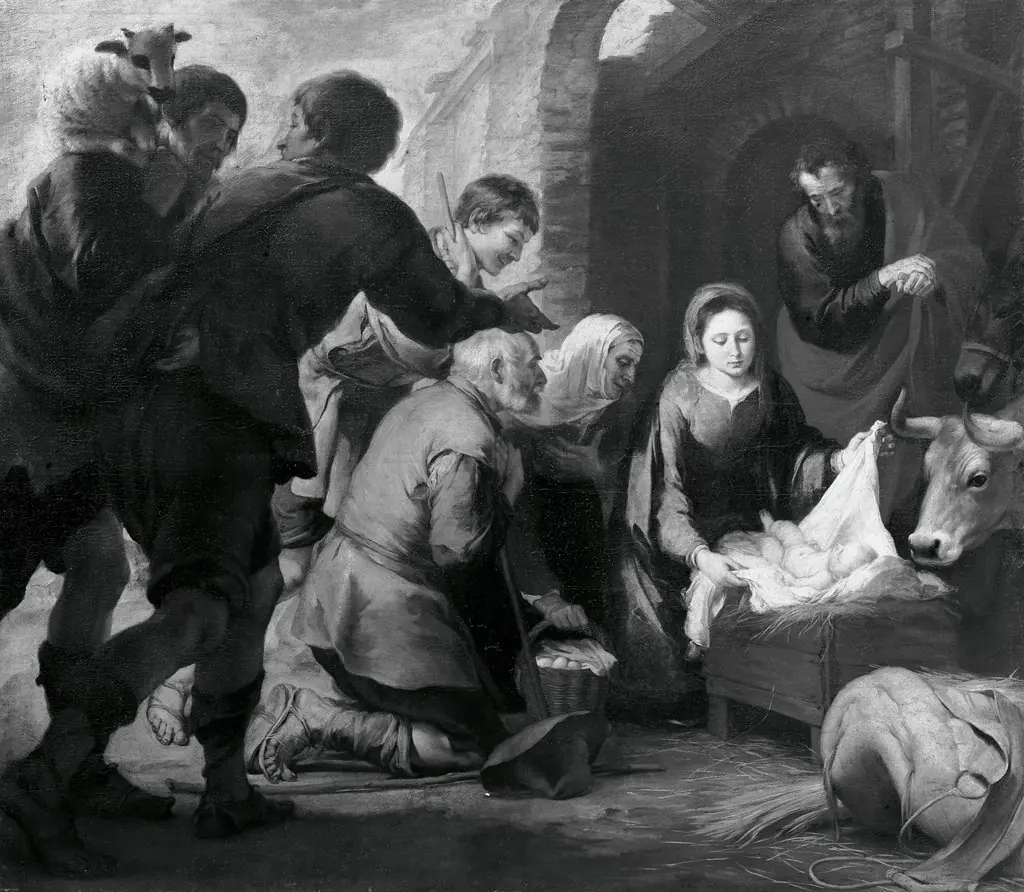 Adoration of the Sheperds, by Bartolomé Esteban Murillo, paint, 1655