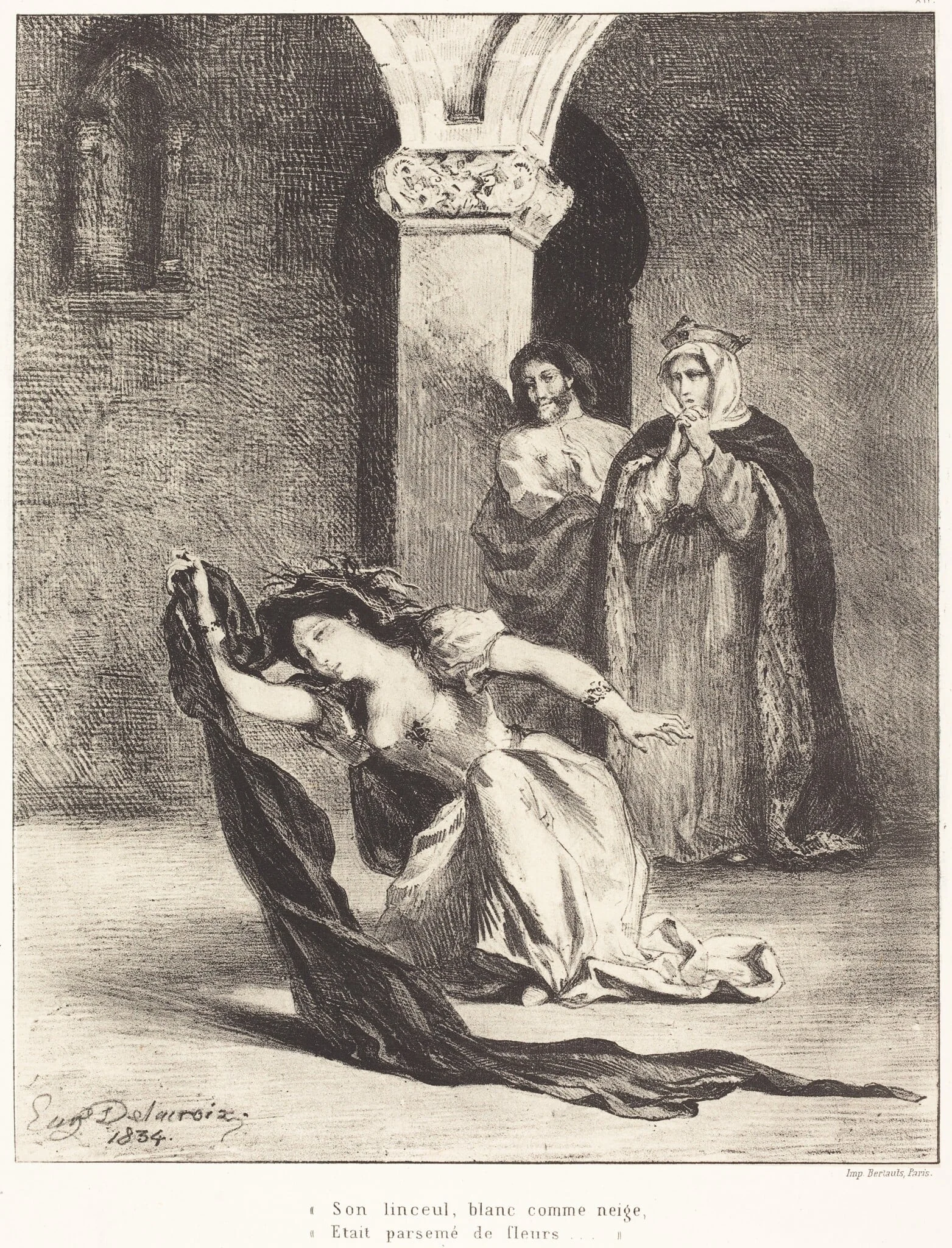 The Song of Ophelia (Act IV, Scene V), detail