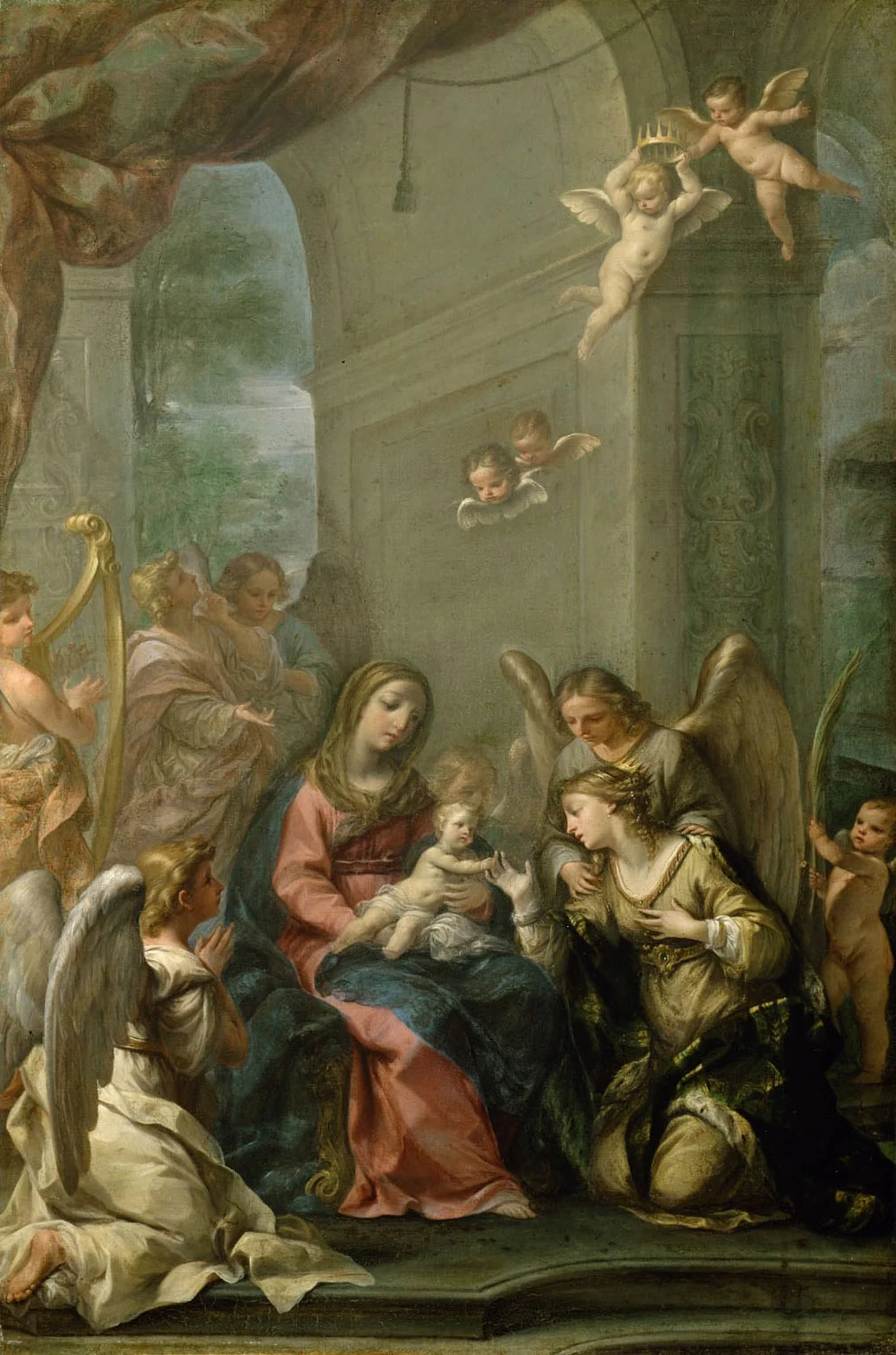 Mystische Verlobung der Hl. Katharina, detail
