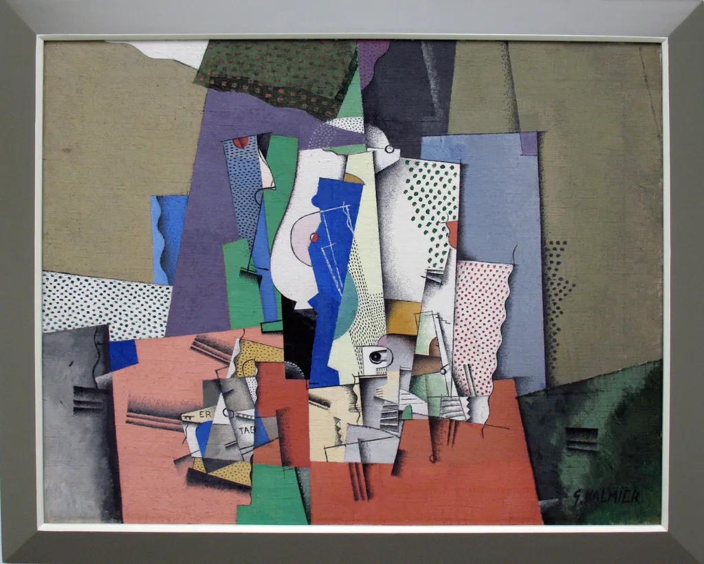 Stilleven in geometrische vormen II, by Georges Valmier, oil, 1920