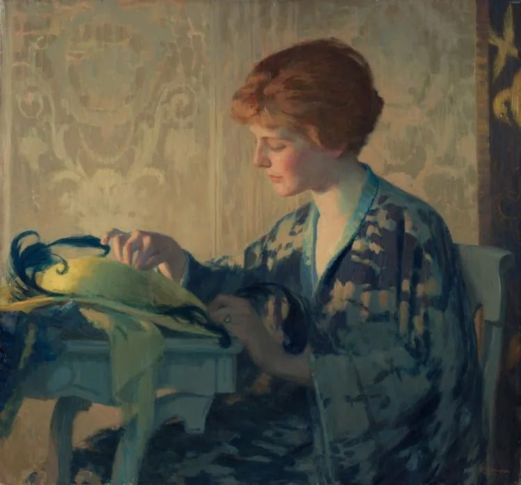The Blue Feather, detail