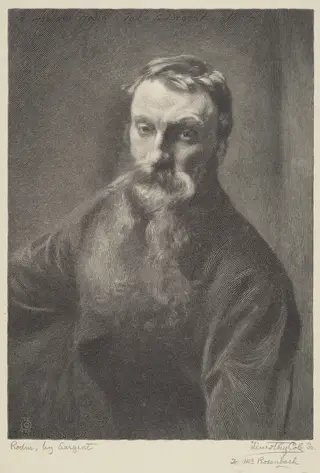 Rodin, by Timothy Cole, ink, 1926