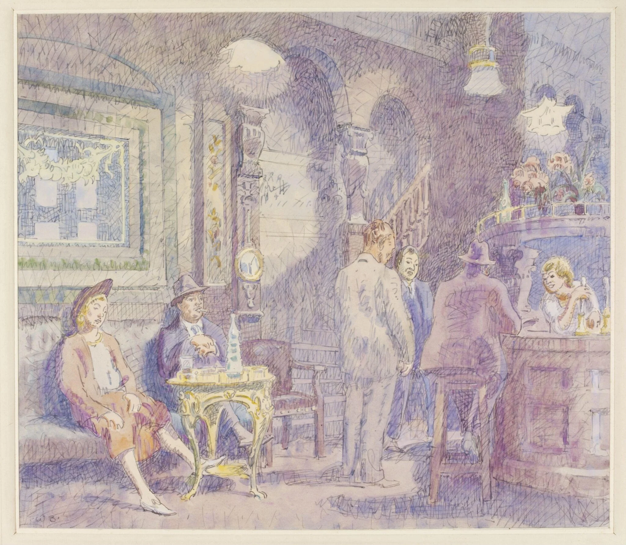 Saloon Bar, Blue Posts, Tottenham Court Road, St. Pancras, detail