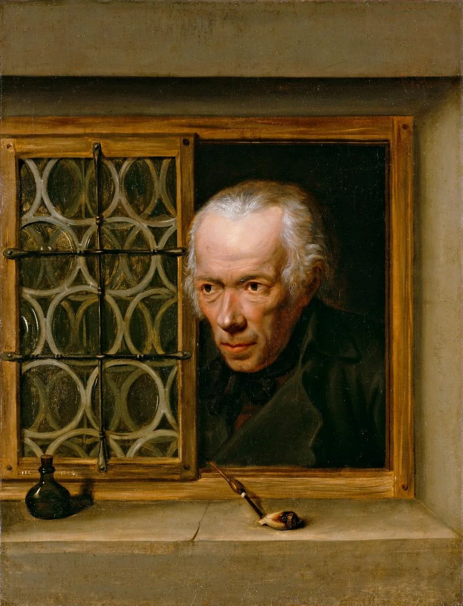 Der Alte unterm Fenster, detail