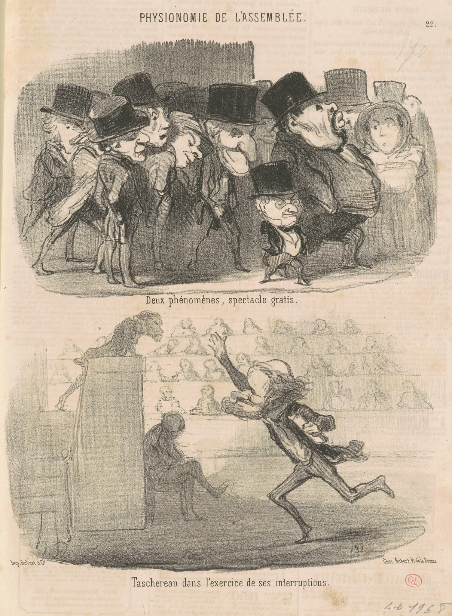 Deux phénomènes, spectacle gratis ..., detail