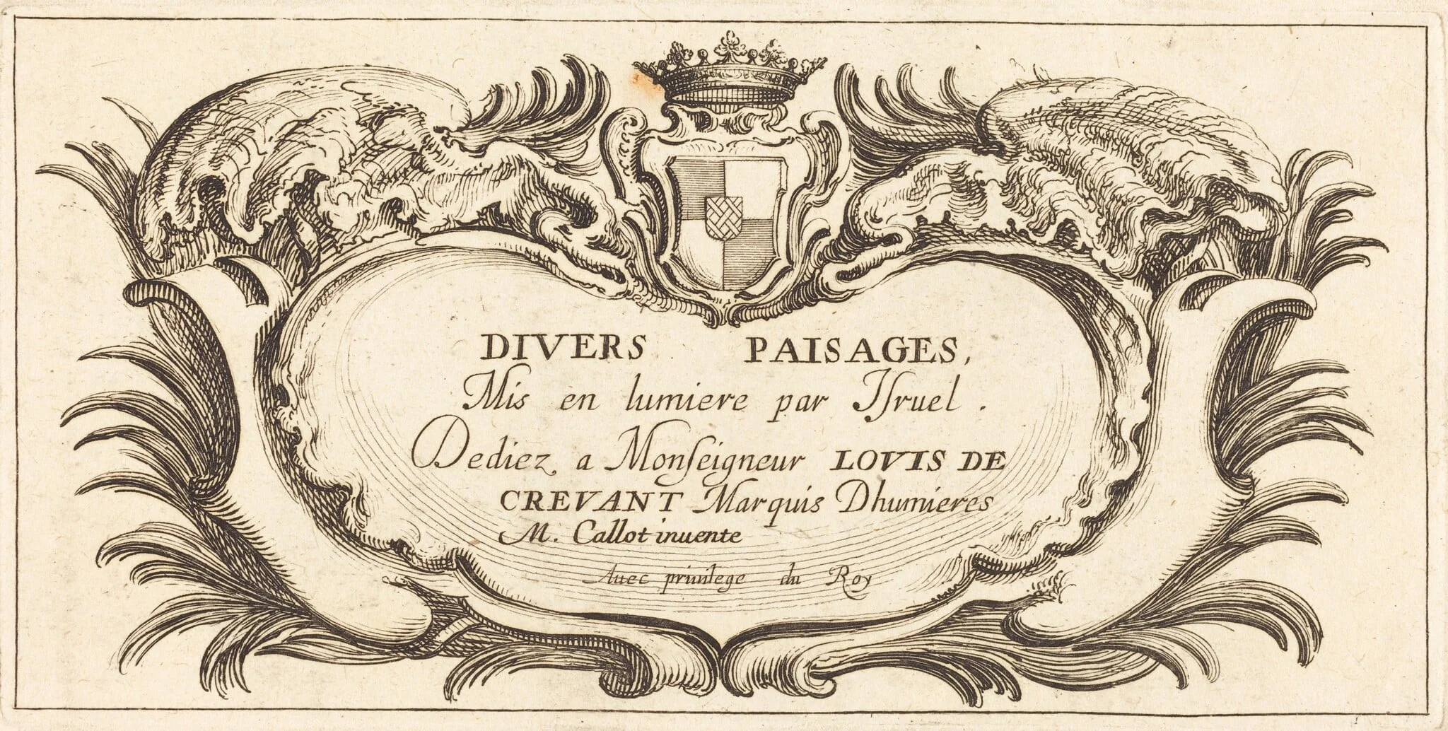 Title Page for "Various Landscapes", detail