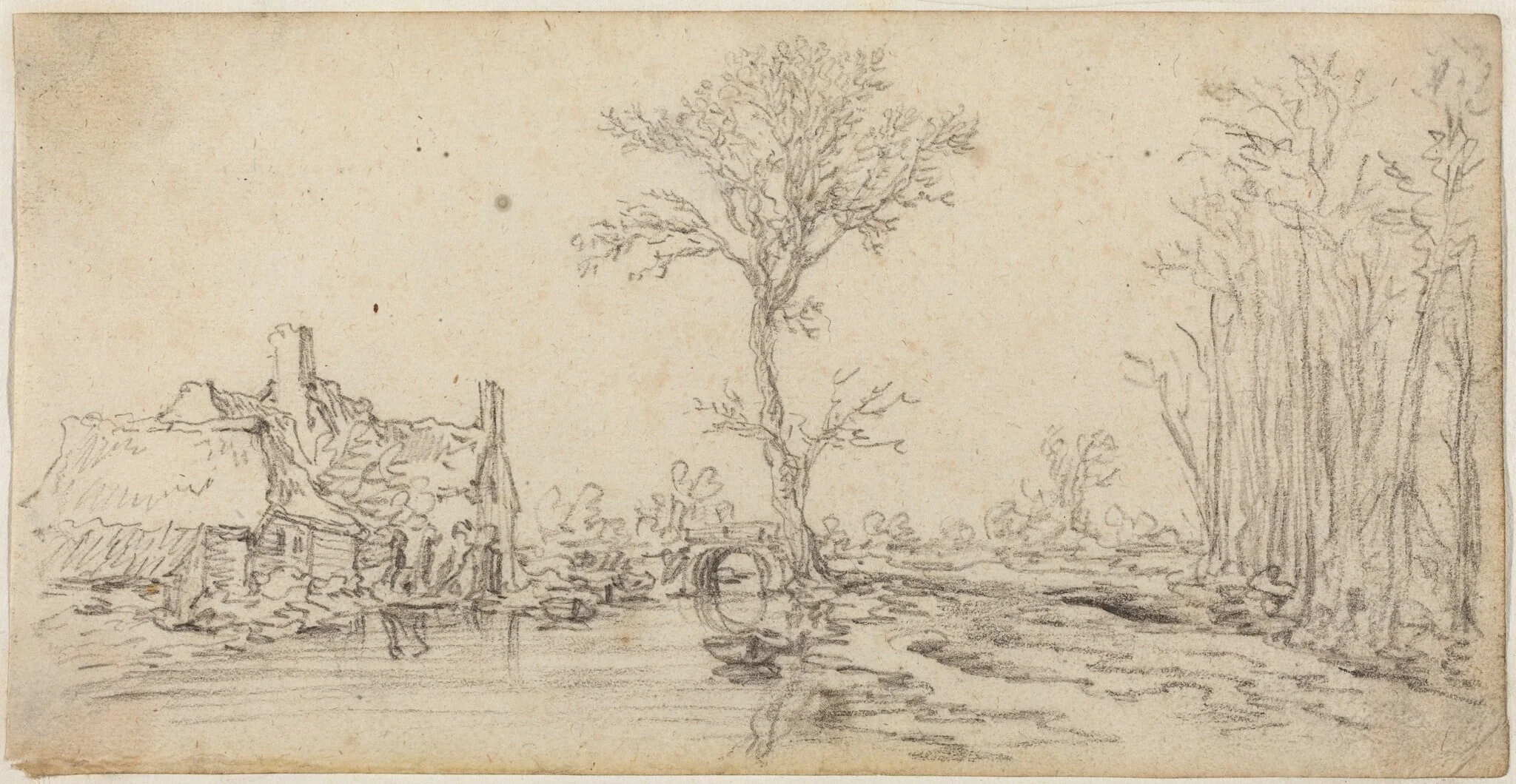 Cottage by a River, detail