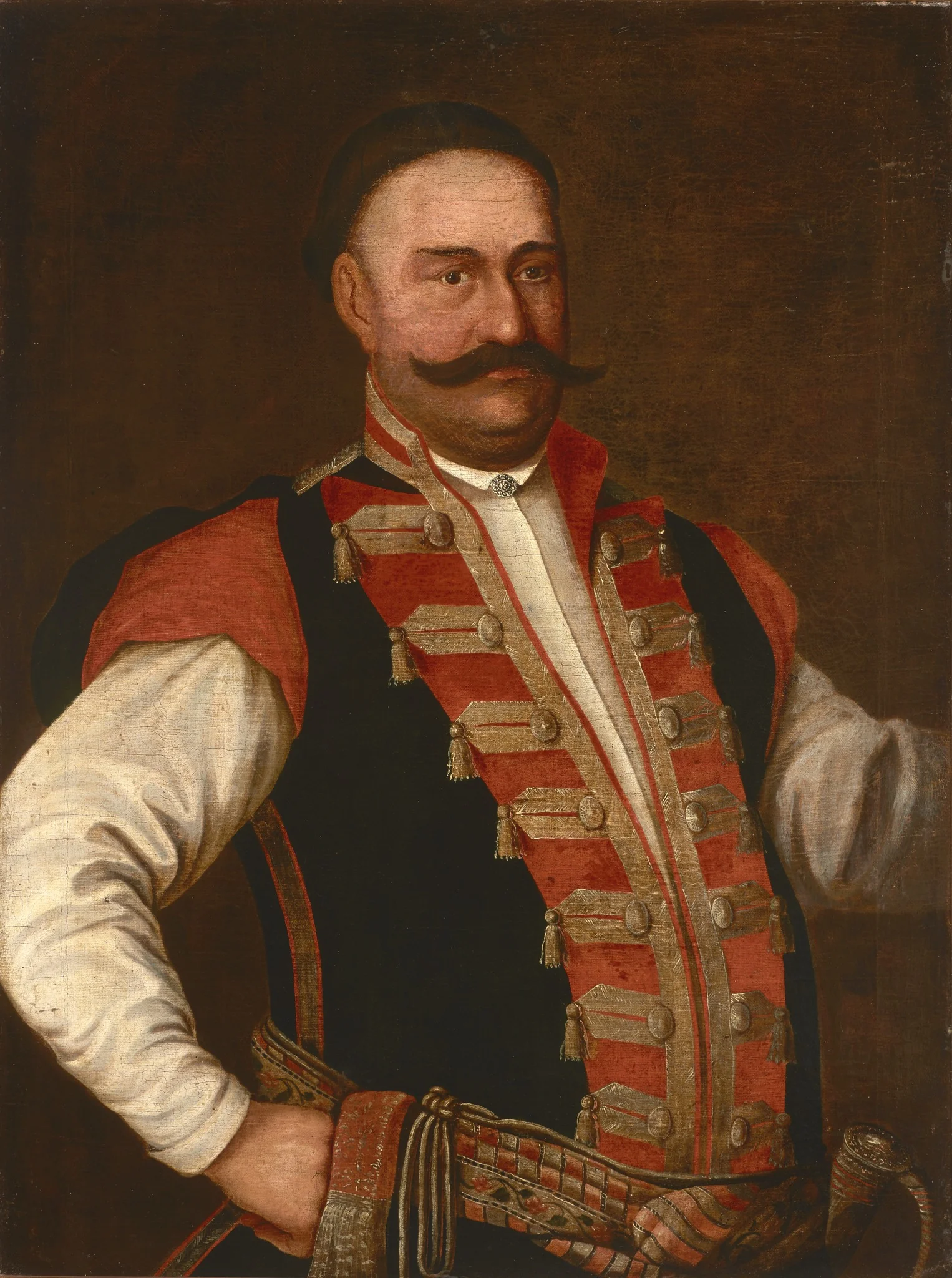 Portrait of Maksymilian Wierusz-Kowalski (1744–1794), Pantler of Livonia, detail
